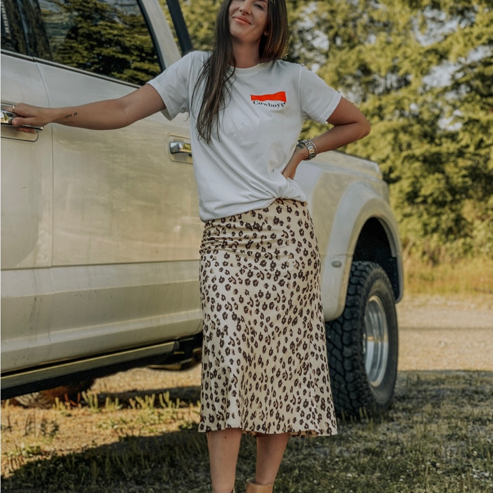 Leopard Slip Skirt